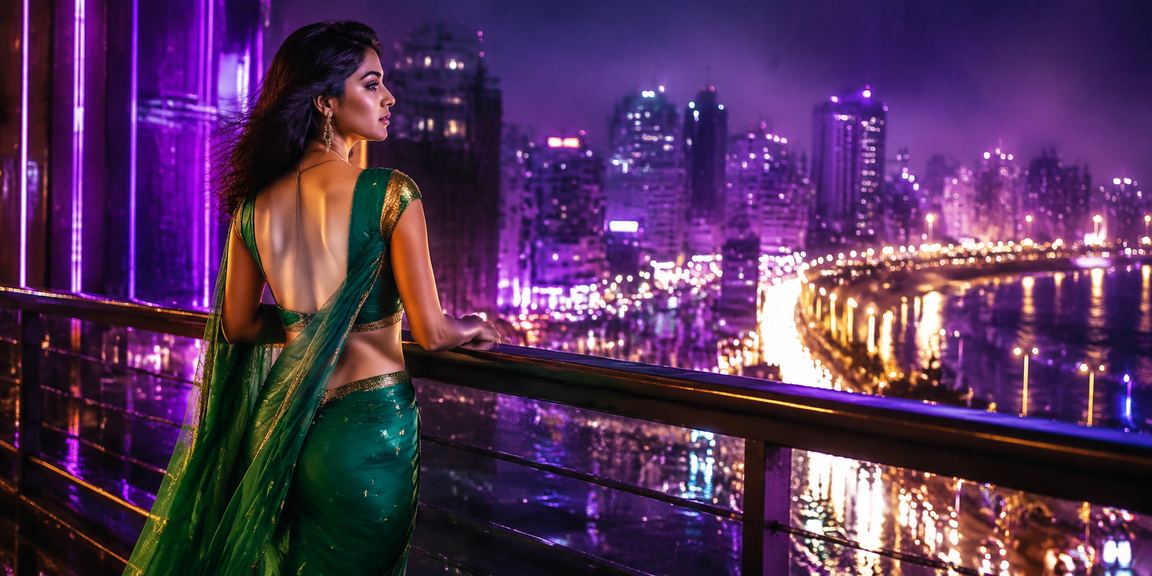 Indian woman using mobile device to access Andar Bahar game
